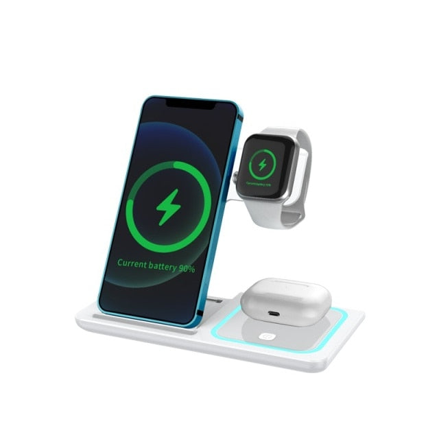 3-in-1 Fast Wireless Charger Stand Qi 15W